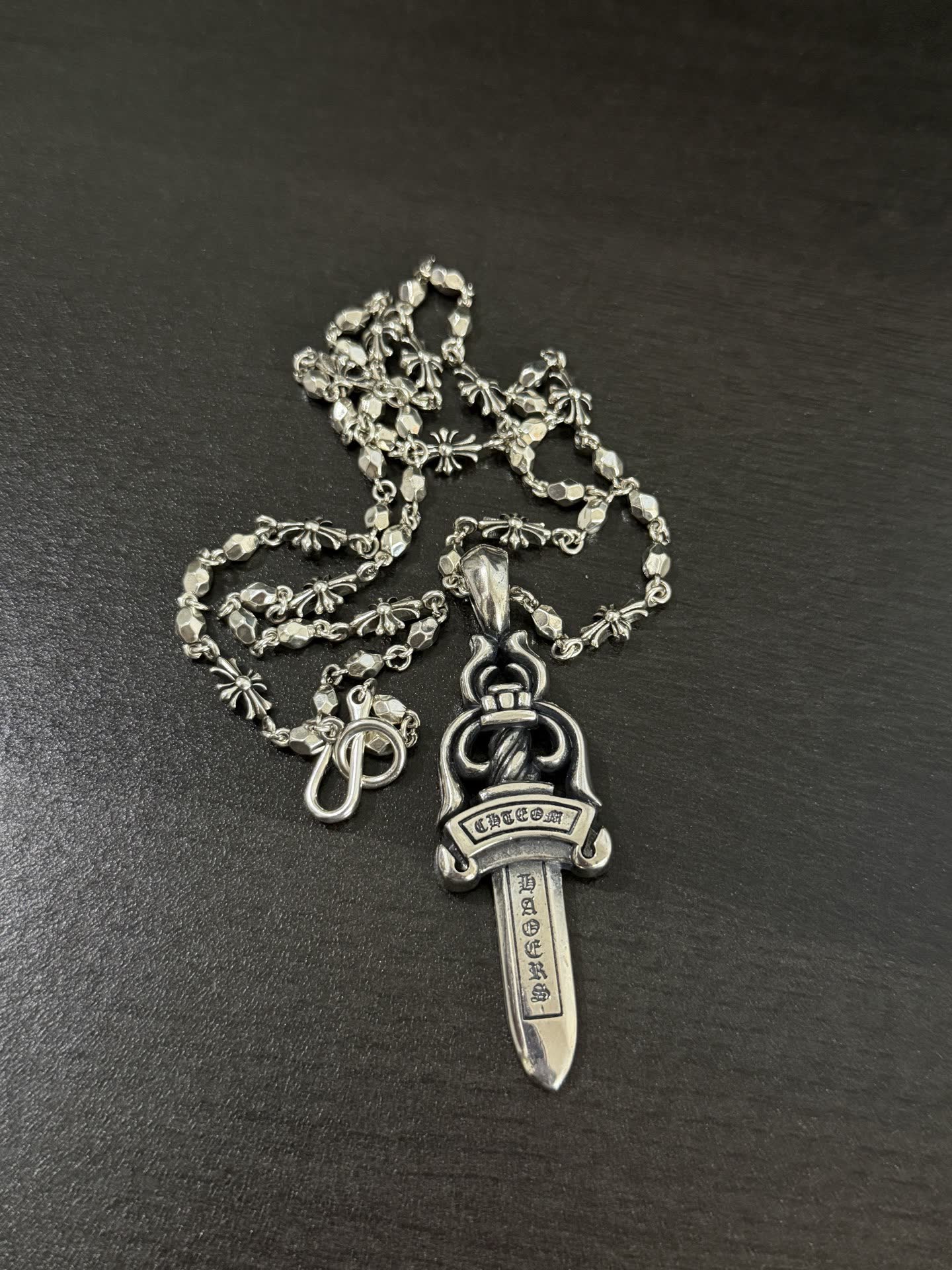 Chrome Hearts Silver Sword Pendant Necklace Chrome Hearts Silver Sword Pendant Necklace